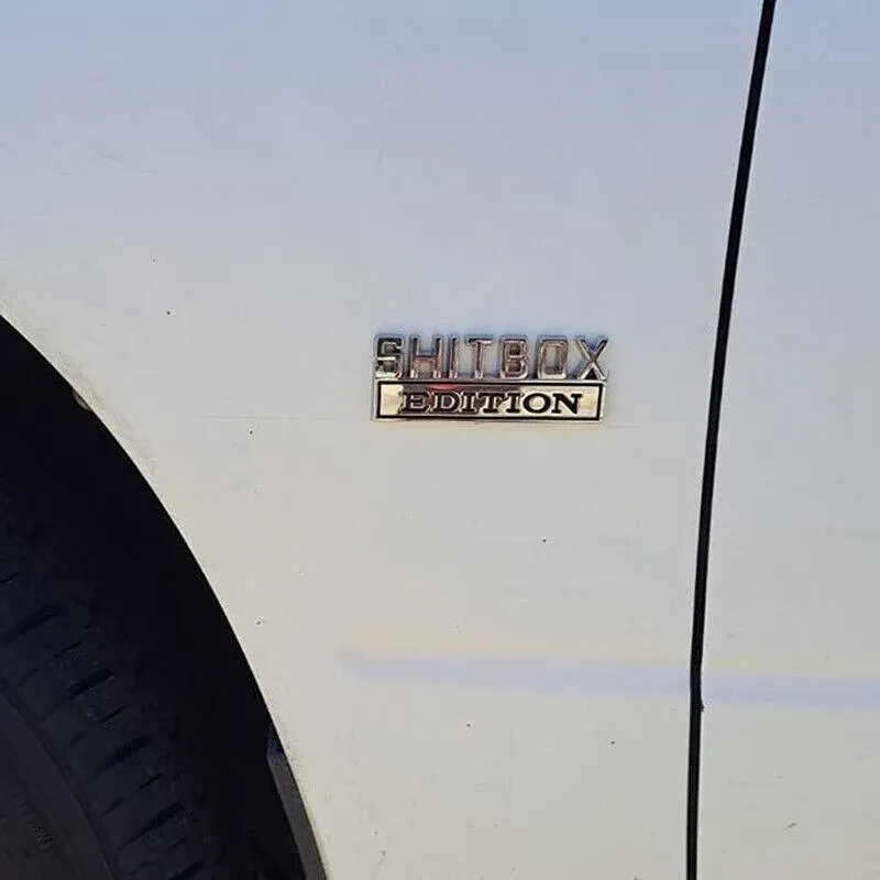 Funny Car Emblem Badge Sticker 8x3cm Metal Self-Adhesive for Rear Boot or Window — image 6