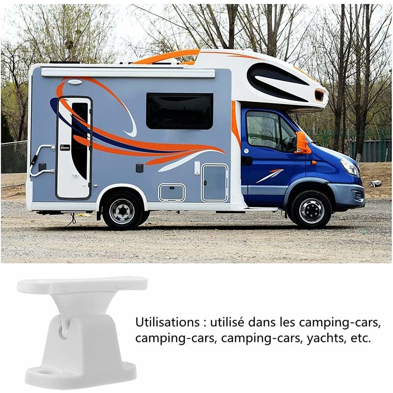 2X T-Shaped Door Retainer Kit Stop Retaining Plastic Hook Holder Compatible Door Latch Bracket For Rv Trailer Camper โ image 4