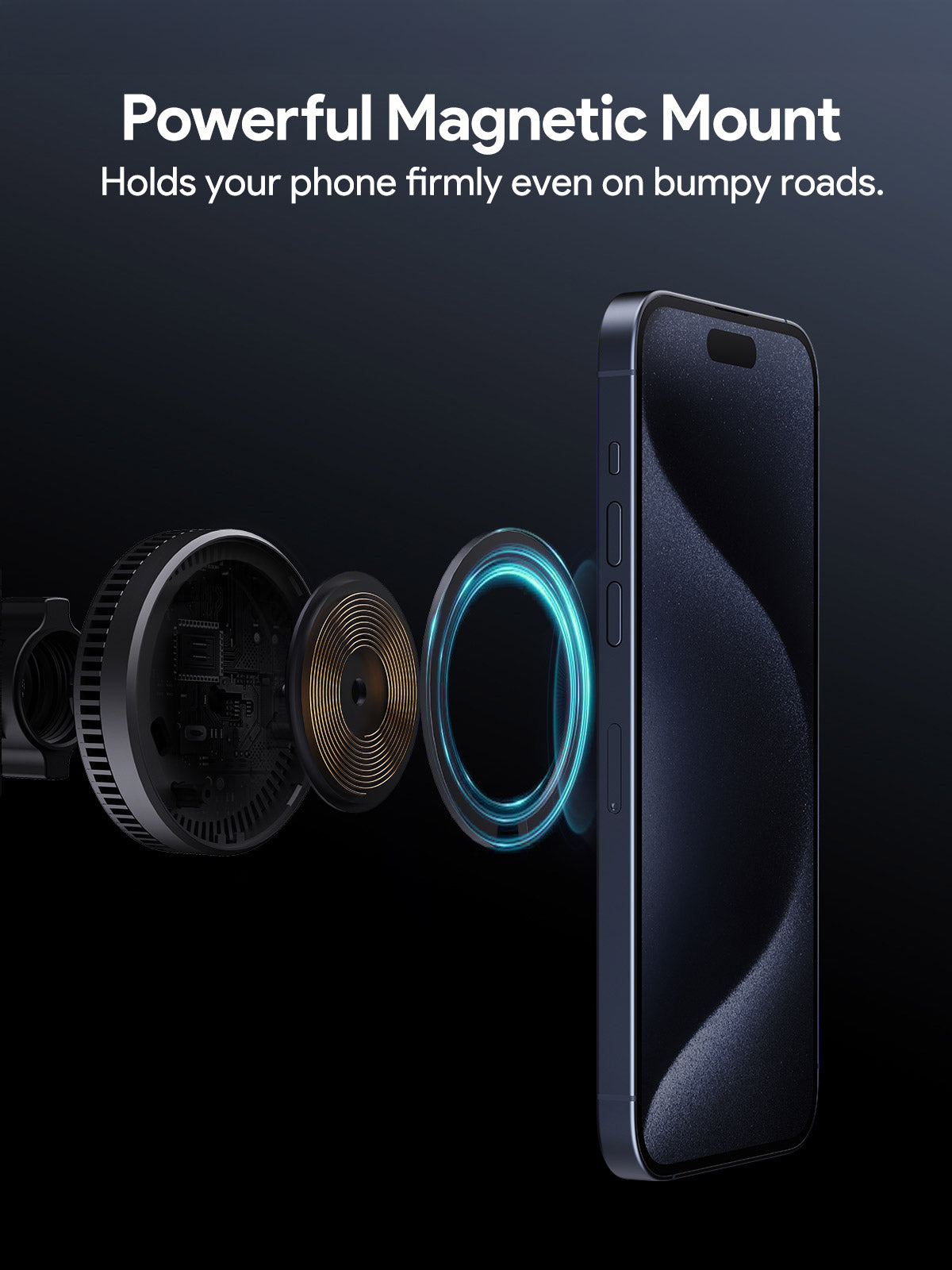AUKEY MagFusion Dash Pro Qi2 15W Active Cooling Wireless Car Charger Mount – HD-MC13A — image 2