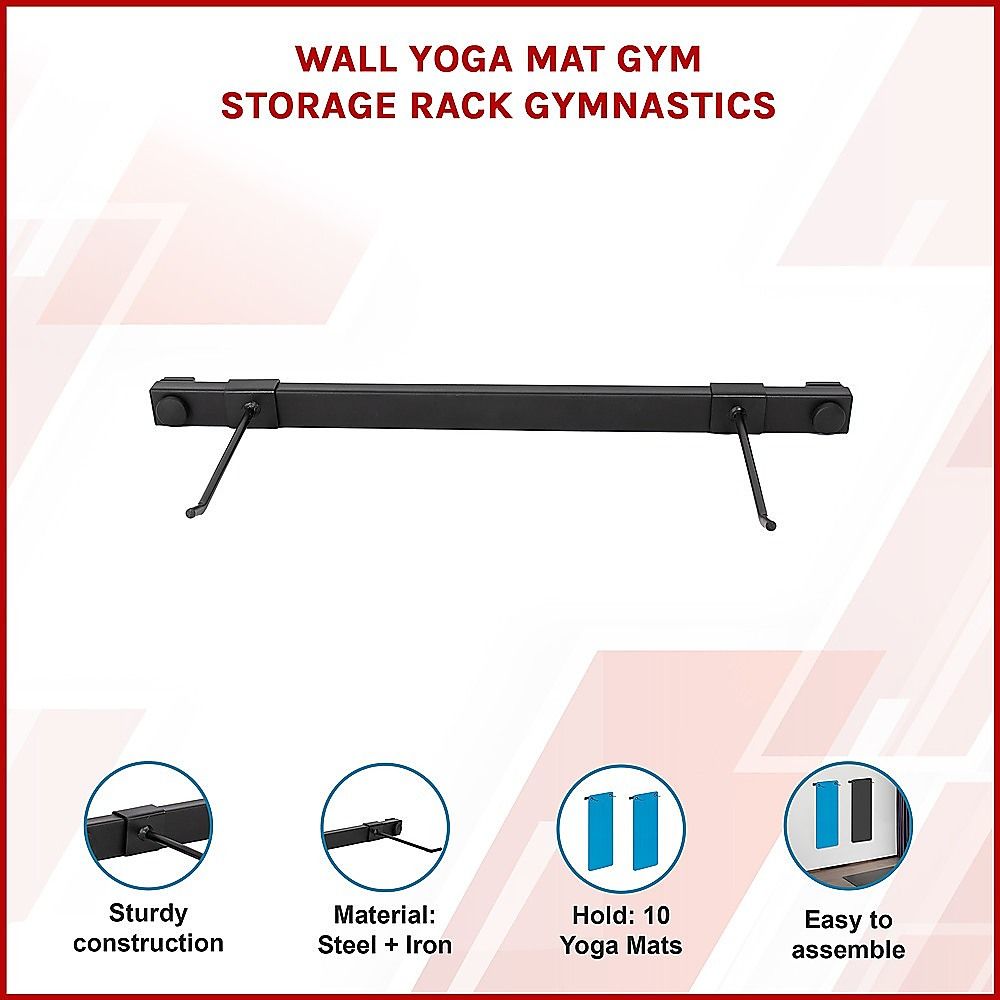 Wall Yoga Mat Gym Storage Rack Gymnastics โ image 6