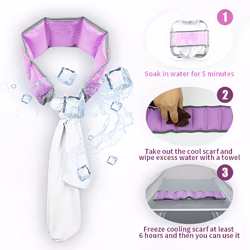 Ice Wrap with 7 Ice Packs, Full Neck & Shoulder Cooling Support, Reusable Cold Pad for Muscle Pain Relief, Hiking, Construction, Sports, Adjustable — image 2
