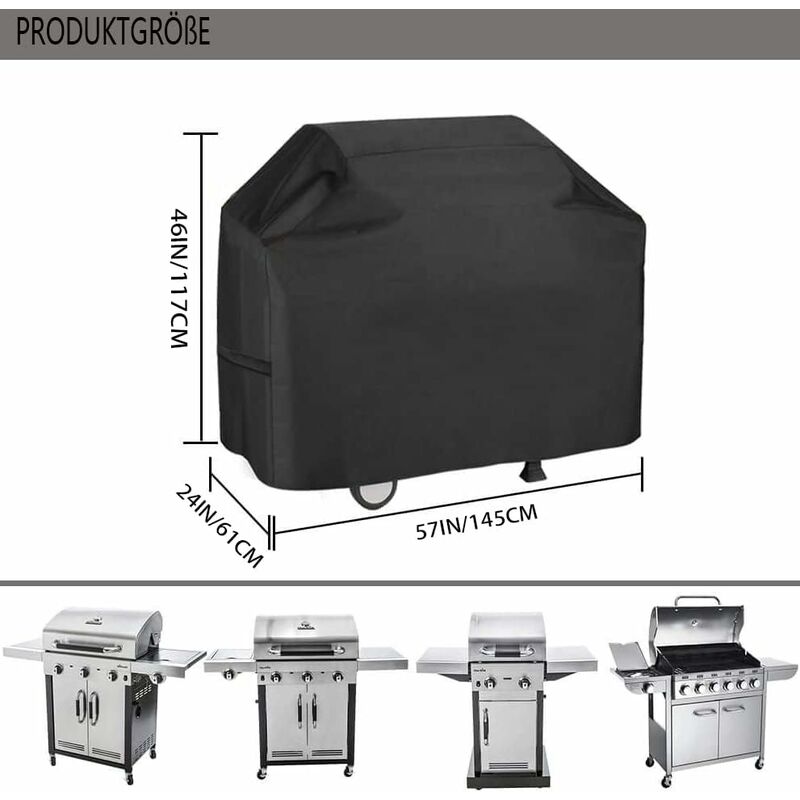 Weatherproof Bbq Cover - Oxford Fabric Waterproof Dustproof Uv Resistant Bbq Cover With Snap Fastener And Storage Bag — image 2