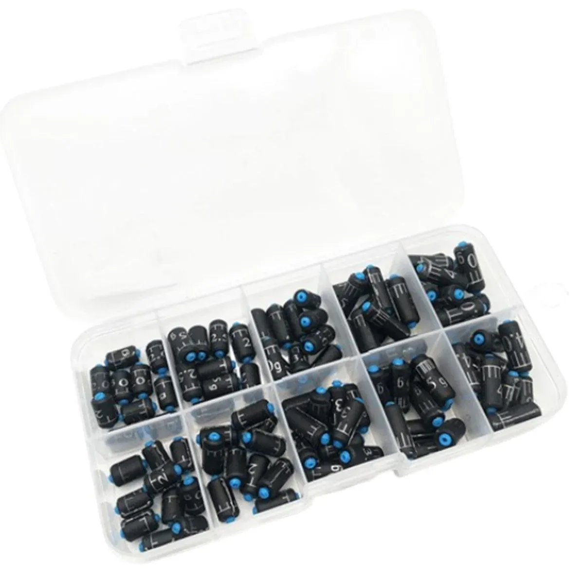 100pcs Graduated Soft Core Fishing Lead Sinkers Quick Drop Weights Tackle Set — image 2
