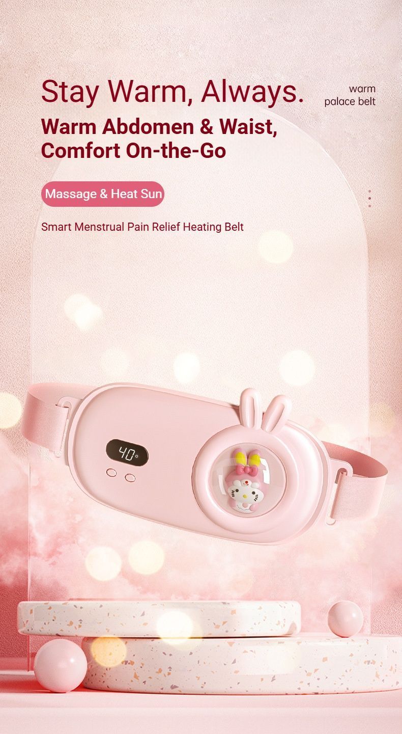 Heated Period Relief Waist Belt Pink Little Rabbit — image 3