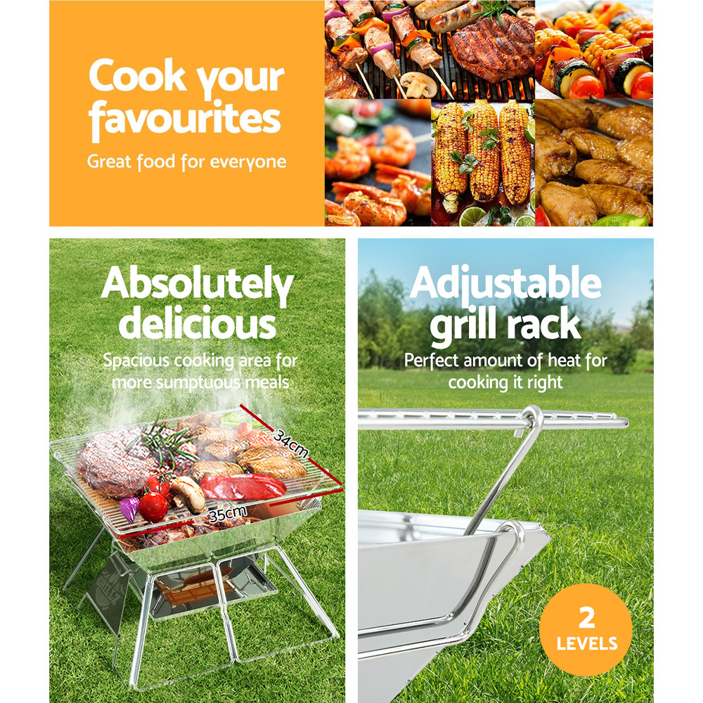 Grillz Fire Pit BBQ Grill with Carry Bag Portable โ image 5