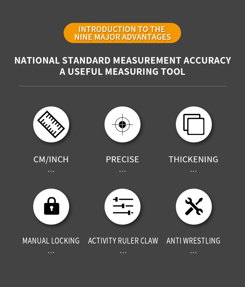 5M Heavy Duty Steel Tape Measure - Metric & Imperial Dual Scale - High Carbon Steel Blade, Anti-Slip ABS+TPR Casing, Push-Button Lock, Wear-Resistant for — image 3