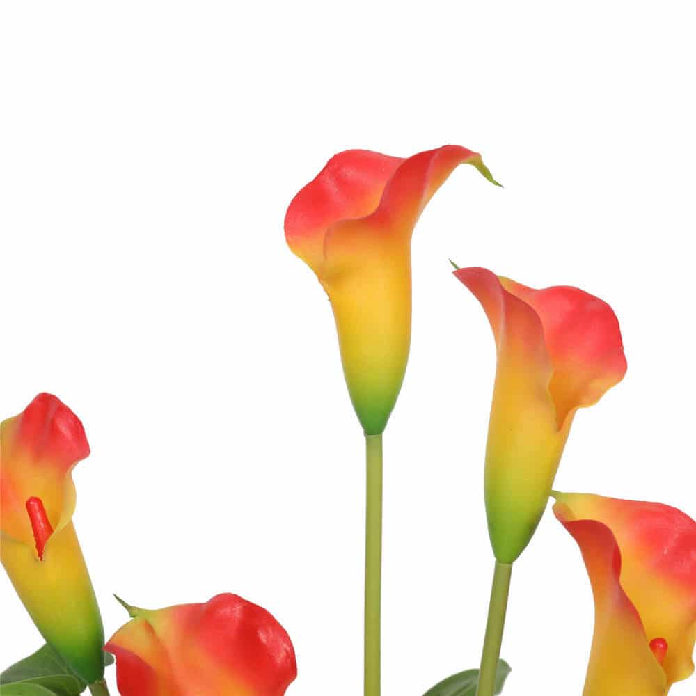 Artificial Flowering White & Orange Peace Lily / Calla Lily Plant 50cm โ image 3