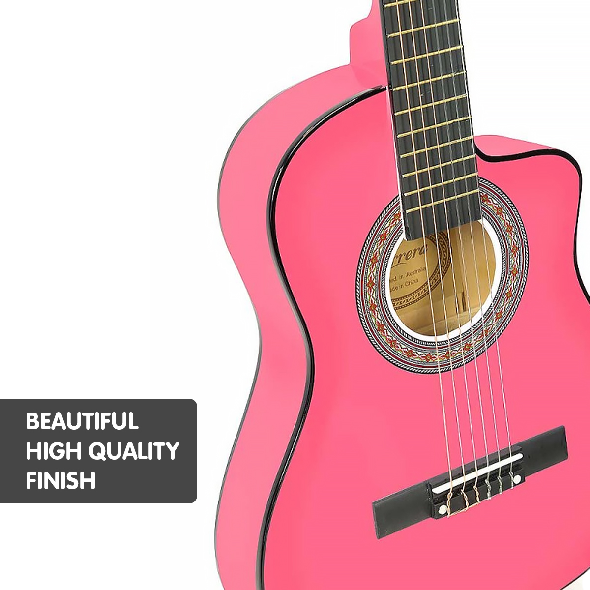 Karrera Childrens Acoustic Guitar Kids - Pink — image 3