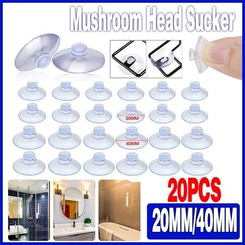 20Pcs 20/40Mm Suction Cups Caps Suckers Aquarium Fish Tank Glass Hanger Pads - 40MM — image 2