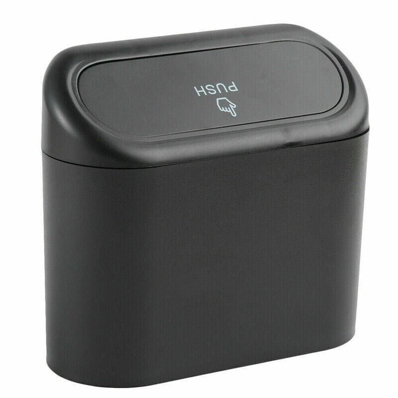 Mini Car Trash Bin with Lid Multifunction Rubbish Can for Vehicle Office Desktop Use — image 2