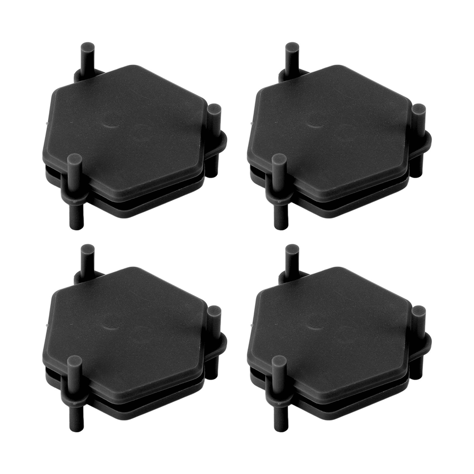 4Pcs Hexagonal Coaster Stylish Adjustable Multipurpose Hexagonal Coasters for Drinks and Small Objects Black โ image 6