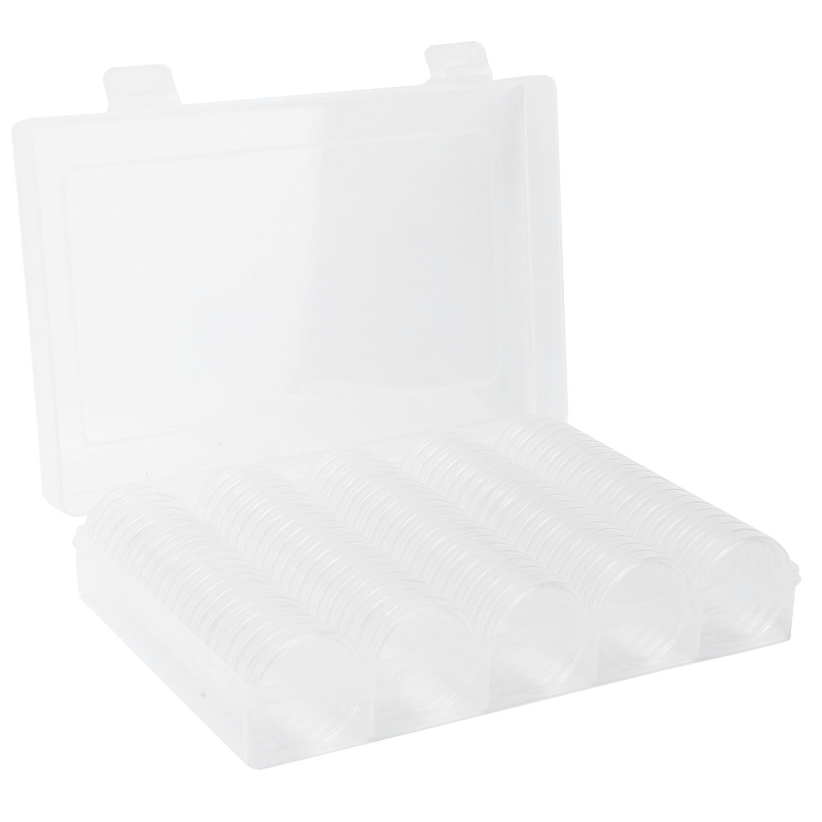 100PCS Transparent Coin Storage Box 17/20/25/27/30mm Round Coin Capsules Containers Protector β image 4