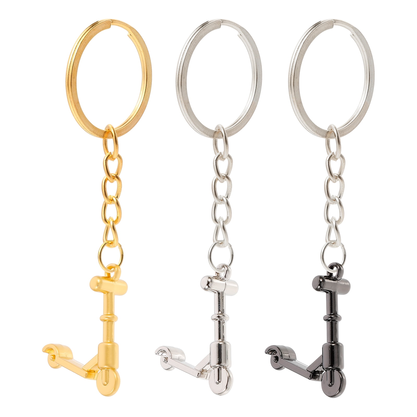 Mini Scooter Shaped Keychains 3Pcs Zinc Alloy Handbag Purse Car Decorations Christmas New Year — image 3