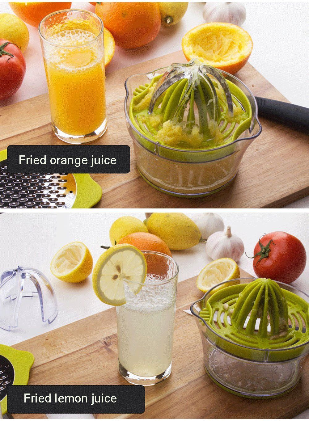 Citrus Lemon Orange Juicer Manual Hand Squeezer with Built-in Measuring Cup and Grater, Fresh pressing tool juice cup — image 4