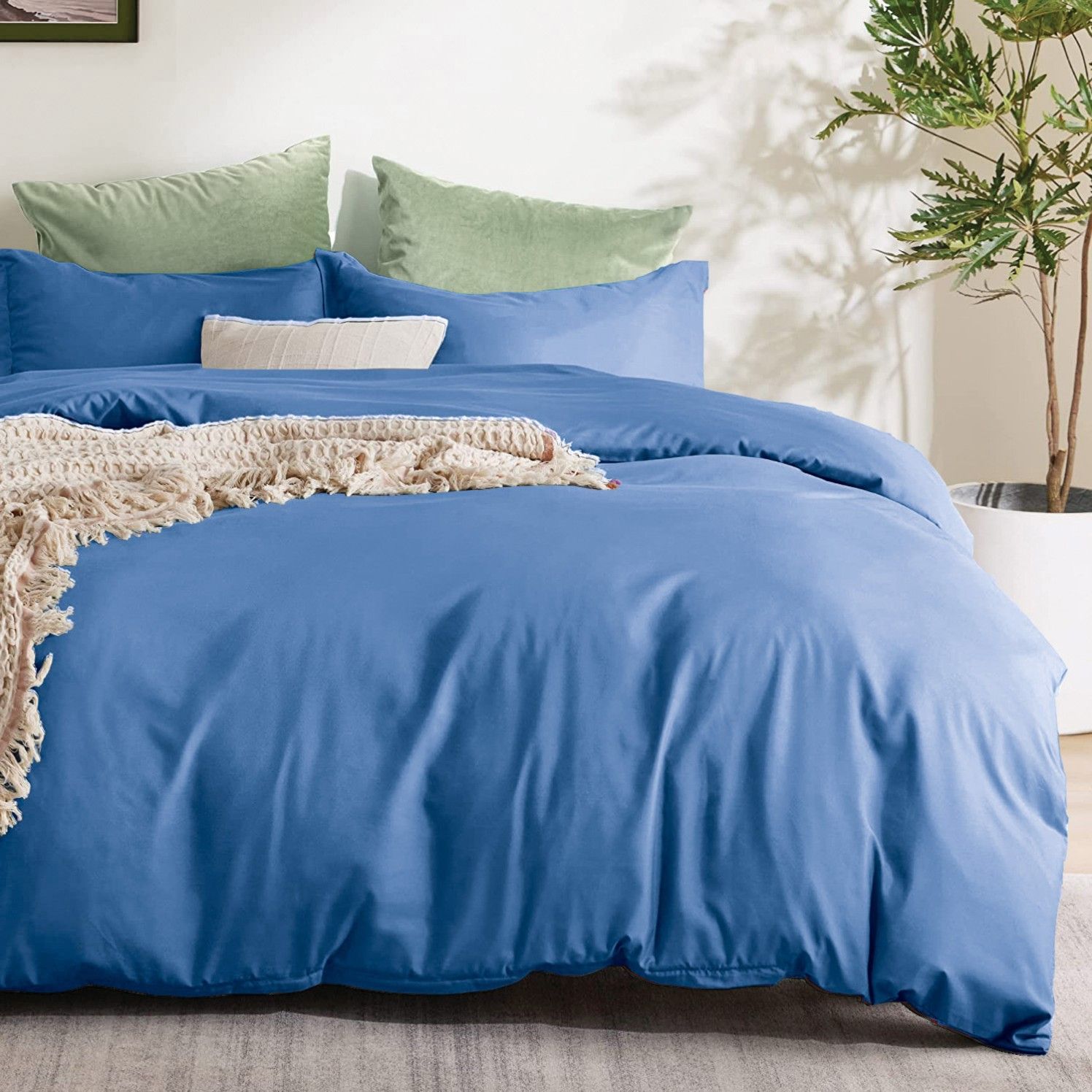 3 Piece Hotel Soft Microfiber Quilt Cover Set-2000TC Duvet/Donna Cover Set & Pillowcases -1 Quilt Cover Zipper Closure & 1 x Pillowcases-Breathable Bedding — image 5