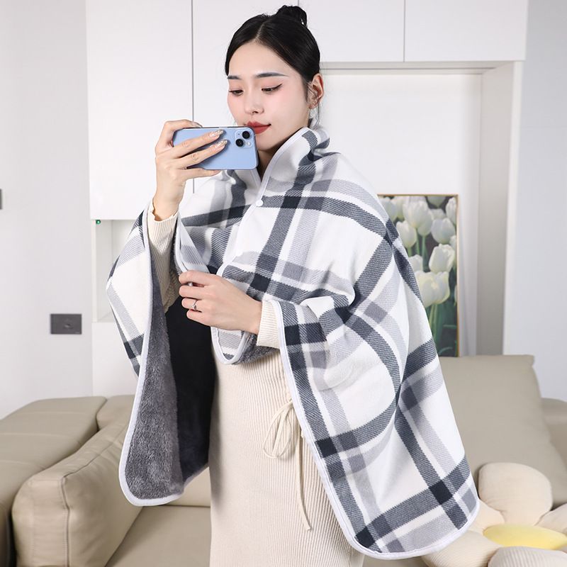 Essou Polyester Fleece Blanket Geometric 80x130cm WHITE CHECK 80*130cm โ image 3
