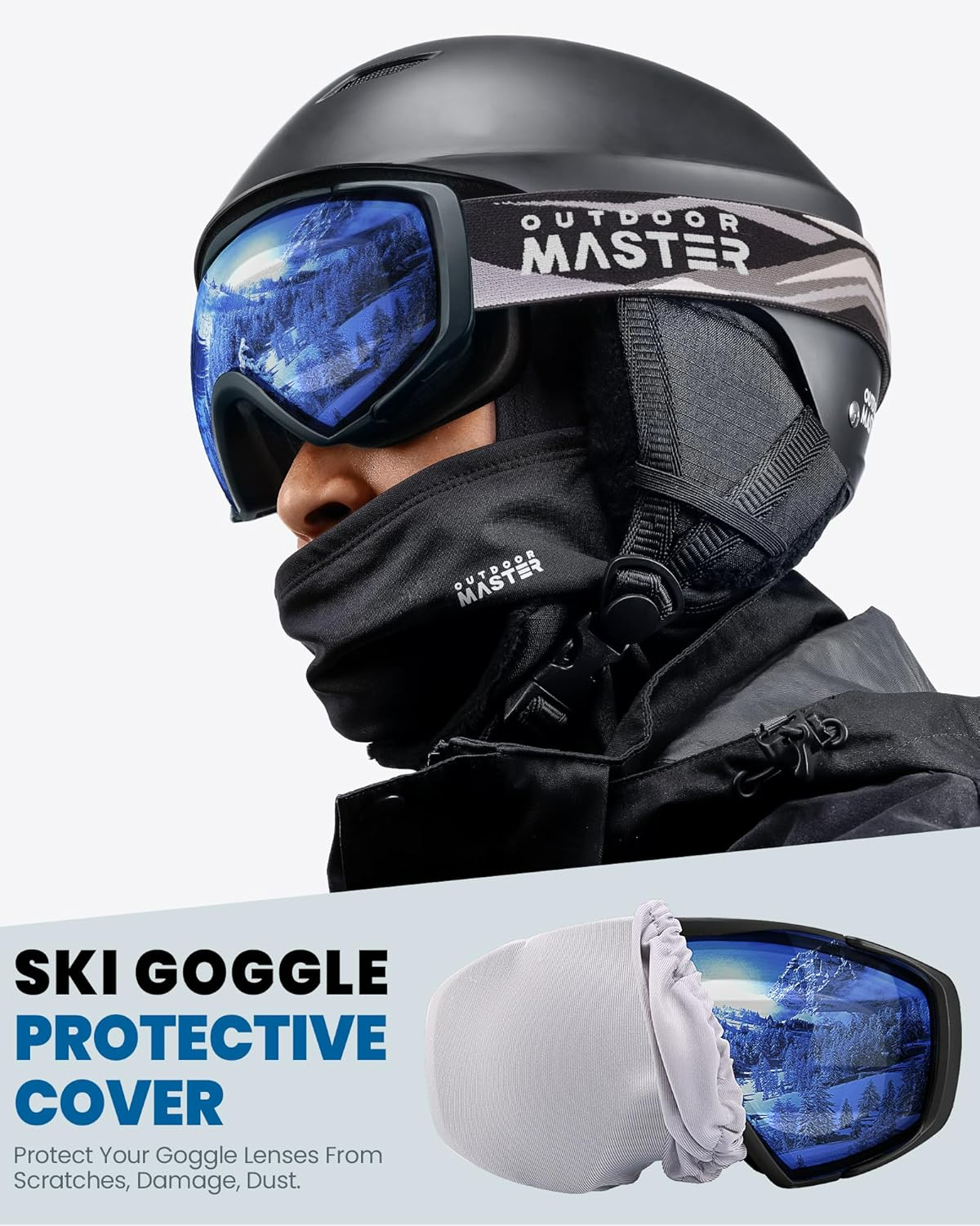 OutdoorMaster Ski Goggles with Cover Snowboard Snow Goggles OTG Anti-Fog -100% UV Protection-OM-18 — image 4