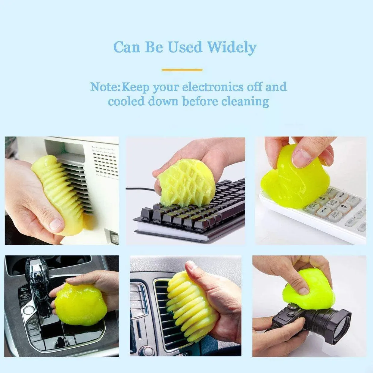 Dust Dirt Cleaning Super Clean Car Laptop Keyboard Home Cleaner - Yellow โ image 5