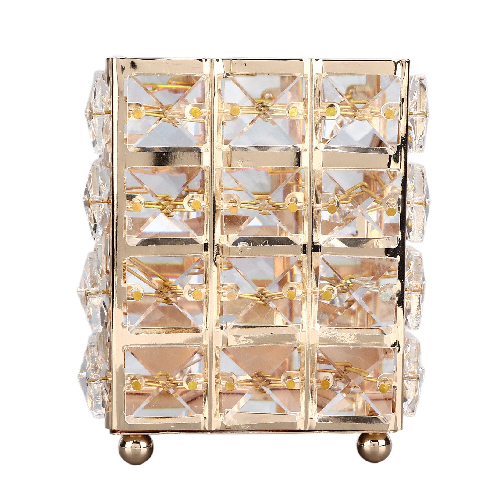 European Style Crystal Storage Box Crystal Jewelry Trinket Box Square Earrings Rings Organizer for Gift Giving Home Decoration Gold โ image 5
