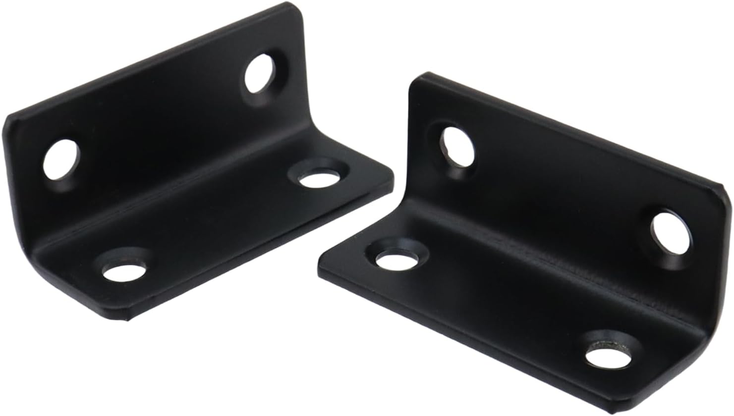 L Bracket for Shelves Heavy Duty Corner Brace Stainless Steel Shelf Brackets Metal Braces for Wood Furniture Cabinet Chair, Black,1.8" x 0.79"x 0.79"-5pcs — image 4