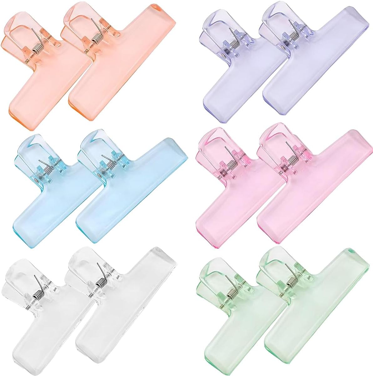 Clips - Mounting material - Colored acrylic - Office & Study - 12 pieces