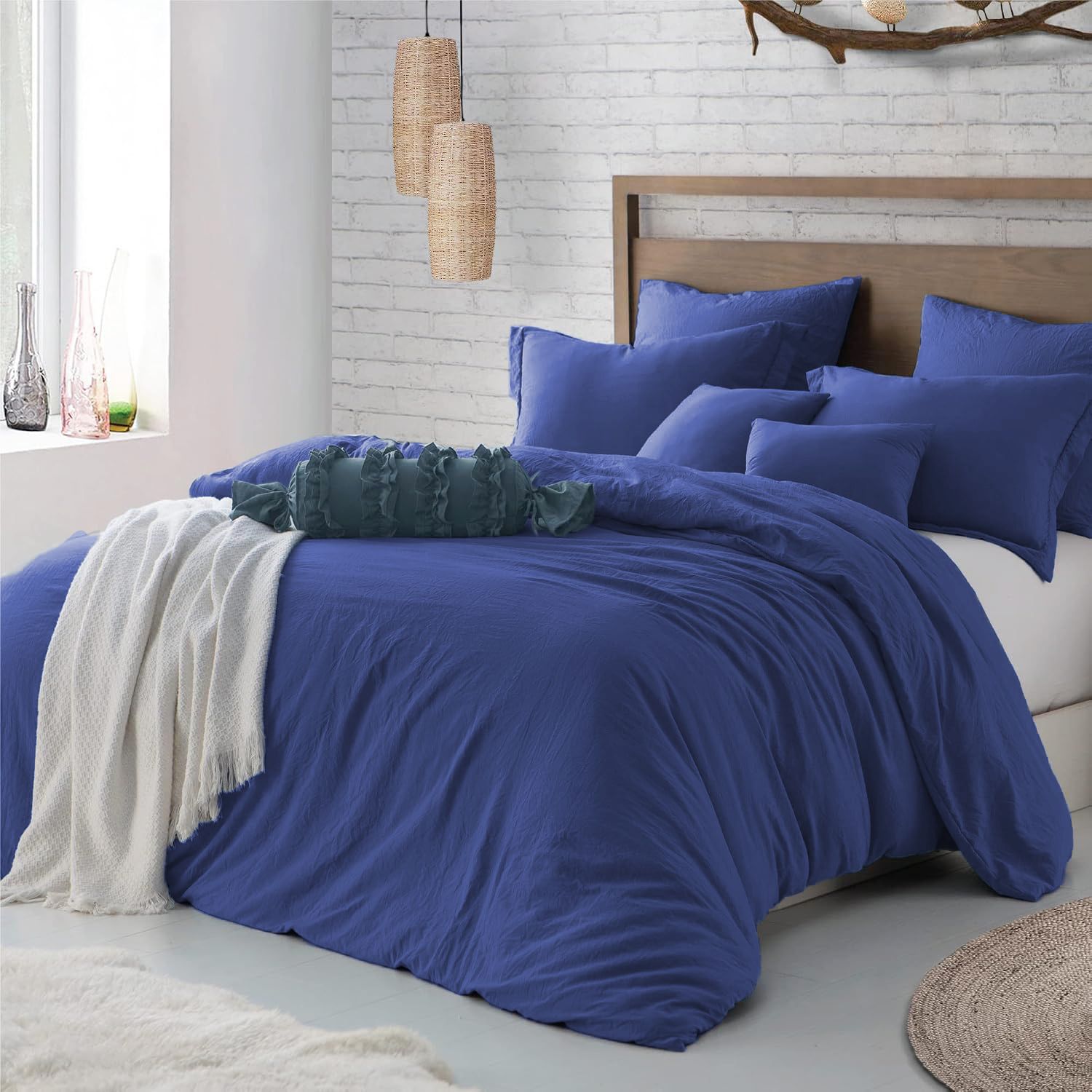 Hotel Soft Microfiber Duvet Cover Set-2000TC Quilt Cover Set & Pillowcases -1 Donna Cover Zipper Closure & 1 x Pillowcases-Breathable Bedding - Wrinkle, Fade