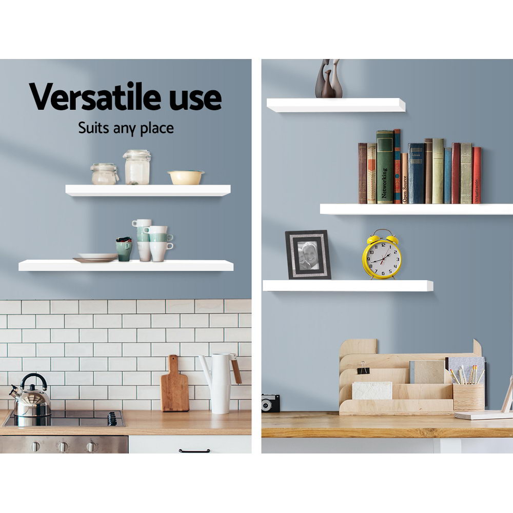 Artiss Floating Wall Shelf Set of 3 White — image 5