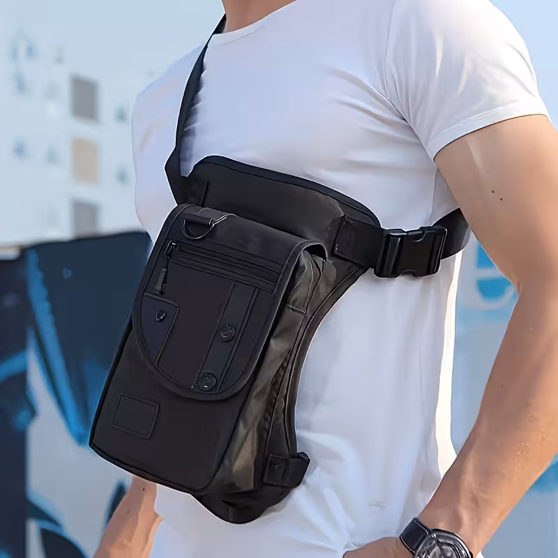 Oxford Leg Bag for Men Motorcycle Riding Women's Fanny Pack Outdoor Travel Fishing Hiking Cycling Hip Bags Black — image 5