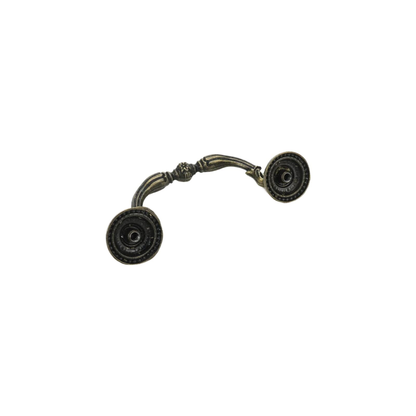 Vintage Drop-Down Bail Pull Handles Hole Center Antique Bronze Down Bail Cabinet Pulls with Mounting Screws โ image 2