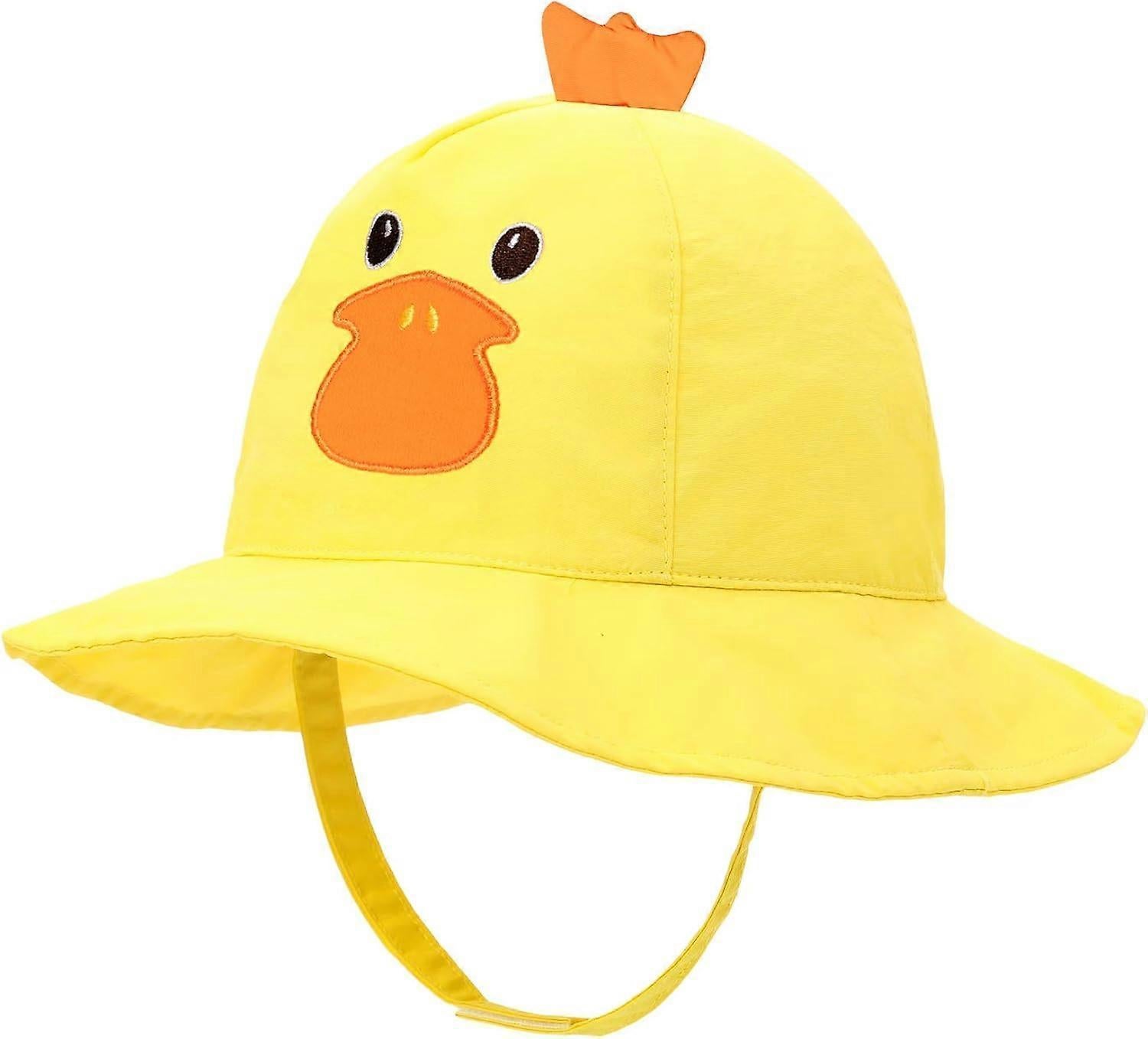 Cotton Animal Babies Bucket babies Sun Hats UPF 50+ Summer Hats Sun Protection for Babies babiess Girls-Yellow 54cm