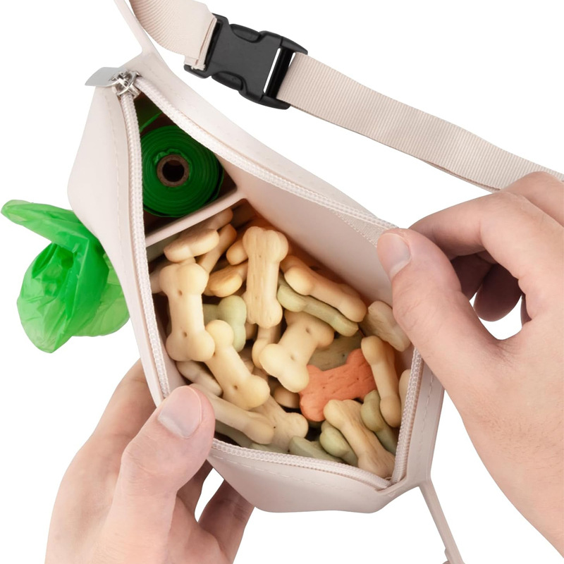 Green Silicone Pet Treat Pouch for Dog Training - Portable Waist Bag with Waste Bag Holder โ image 5