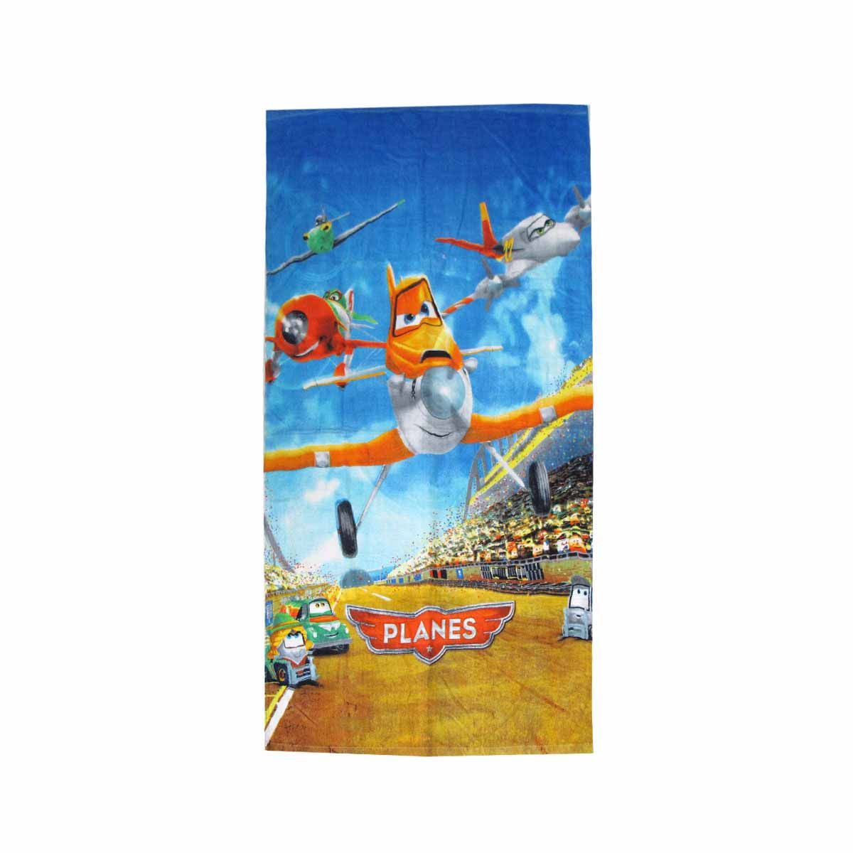 Boys Cartoon Cute Cotton Beach Towel 70 × 140 cm Lighting McQueen Planes