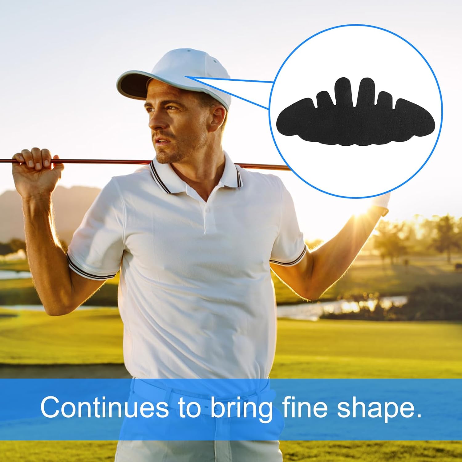 8PCS Baseball Caps Inserts - Flexible Hat Sweat Liner - Washable & Reusable Felt Hat Liners -Sweat Protection Hat Shaper Insert Stiffener - Supports Brim & β image 5