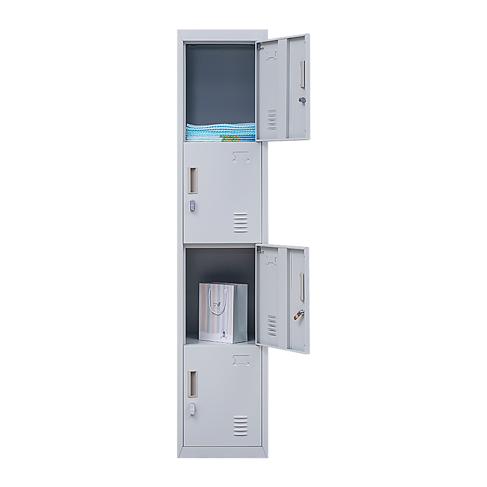 4-Door Vertical Locker for Office Gym Shed School Home Storage — image 3