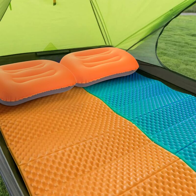 Inflatable Camping Pillows Orange 2 Pack Compact And Ultralight Beach Pillows For Travel, Hiking And Mountaineering — image 2