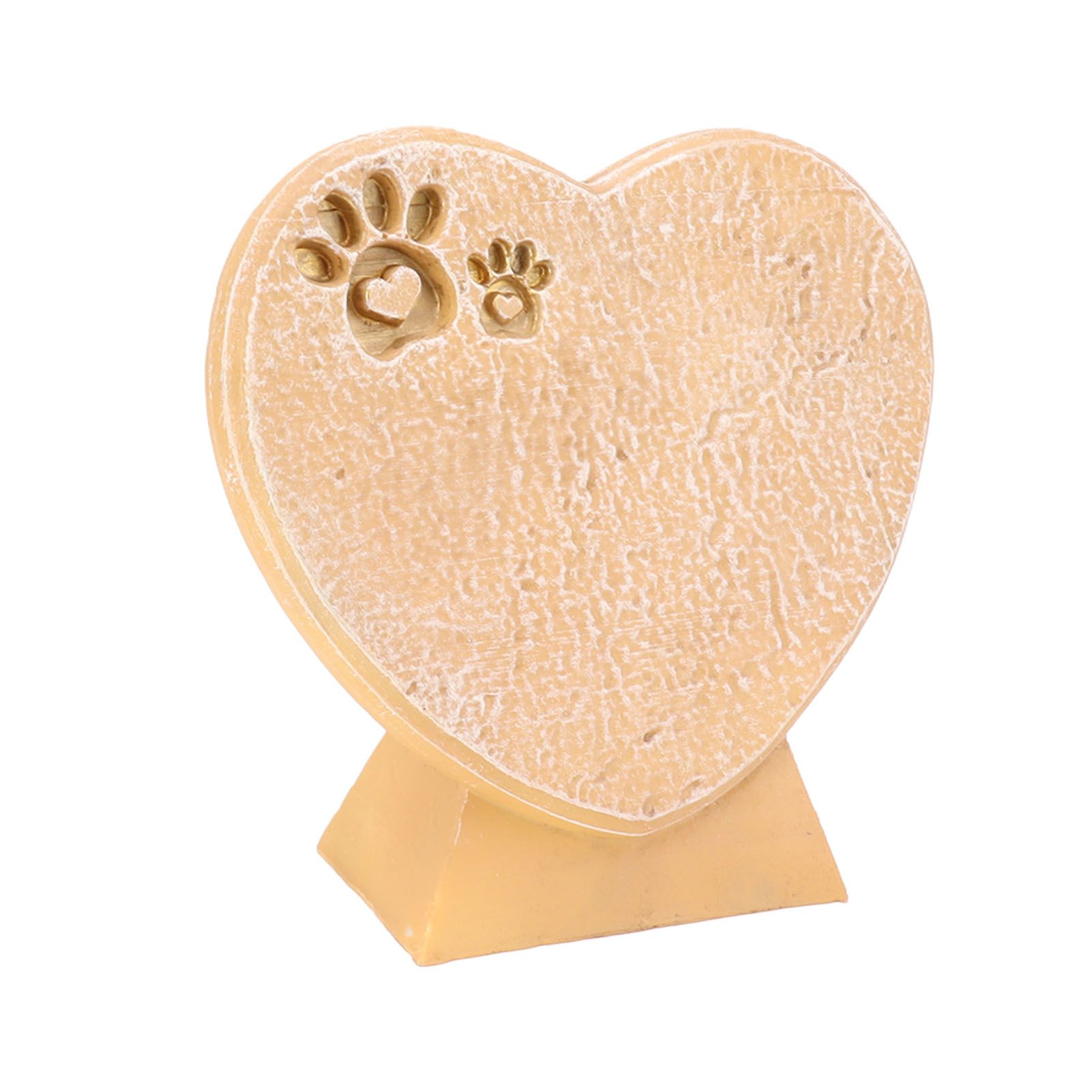 Heart Shaped Animal Tombstone DIY Resin Dog Pet Memorial Stone Outdoor Courtyard Decoration Ornaments Standing Sandy Yellow โ image 3