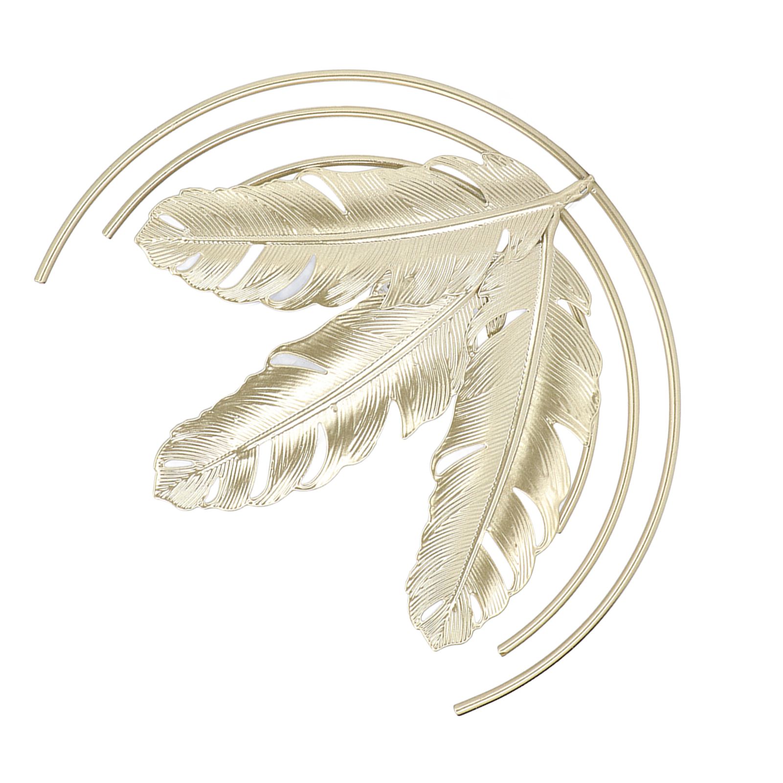 Iron Wall Sculptures Gold Metal Leaf Wall Decor for Living Room Bedroom Office Home B — image 5