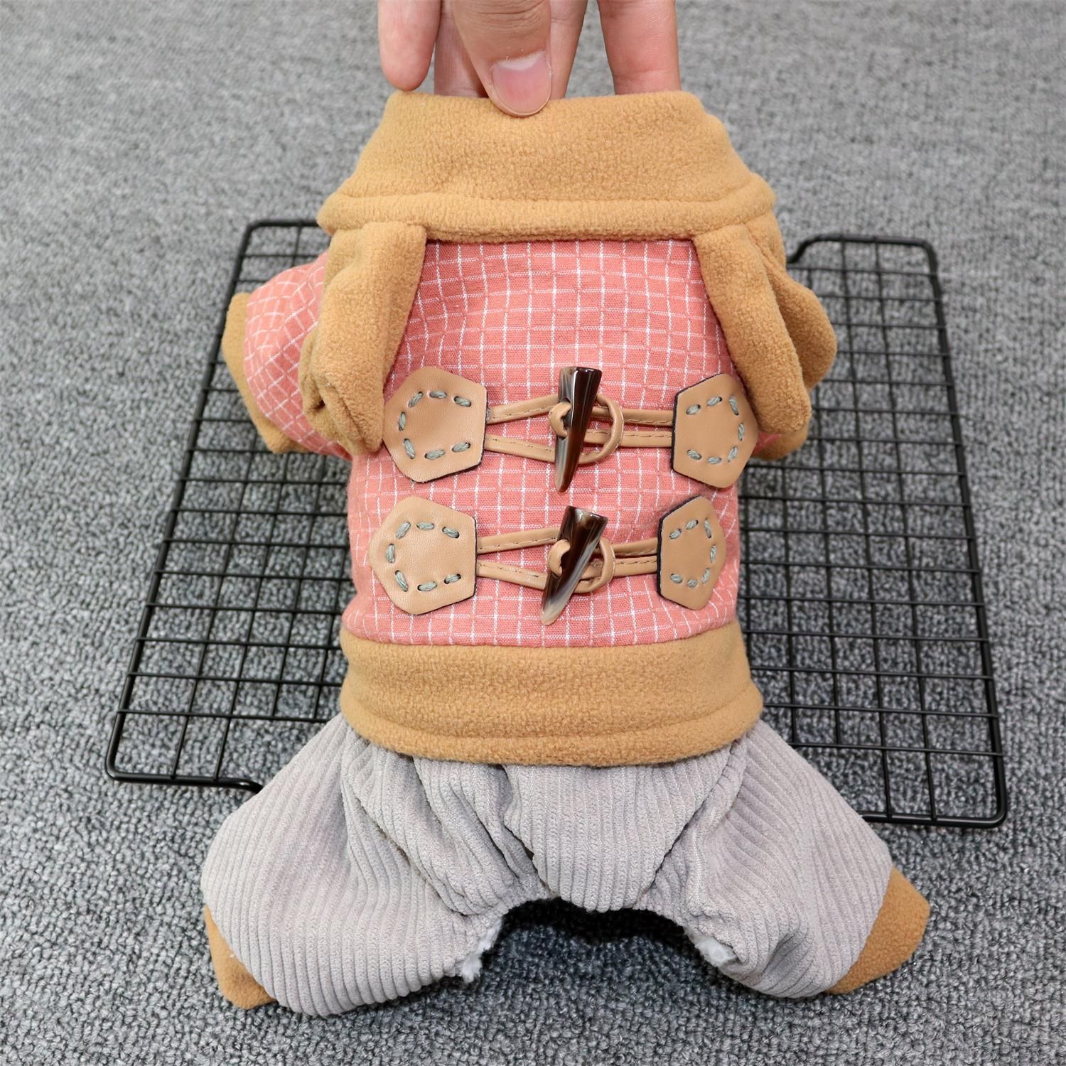 Pet Dog Clothes Odd Pet Four Legged Casual Corner Button Four Leg Green S — image 3
