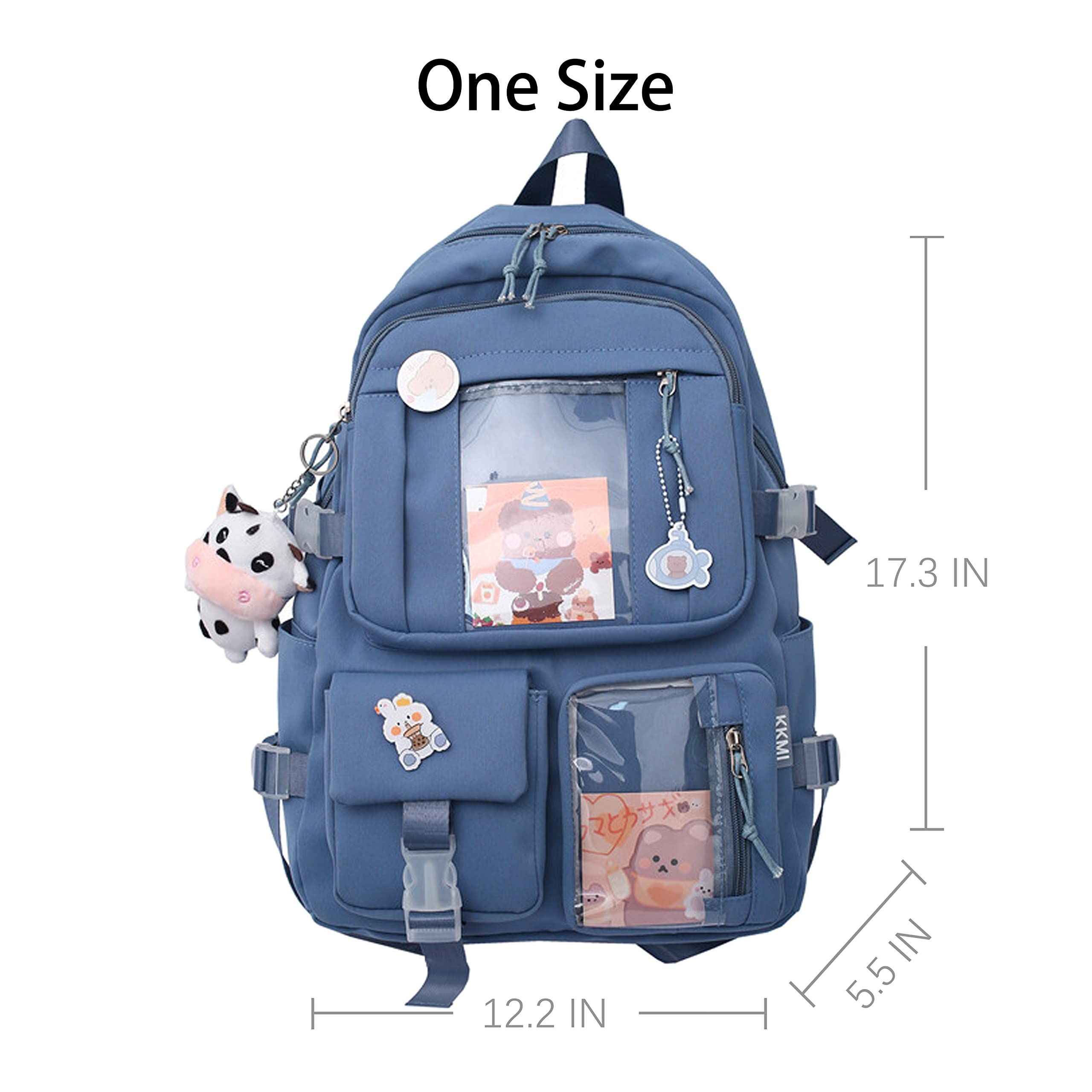 Blue Backpack for Girls Cute Fashion Travel Backpacks Bookbag School College Students Backpack Durable Backpack Cool — image 2