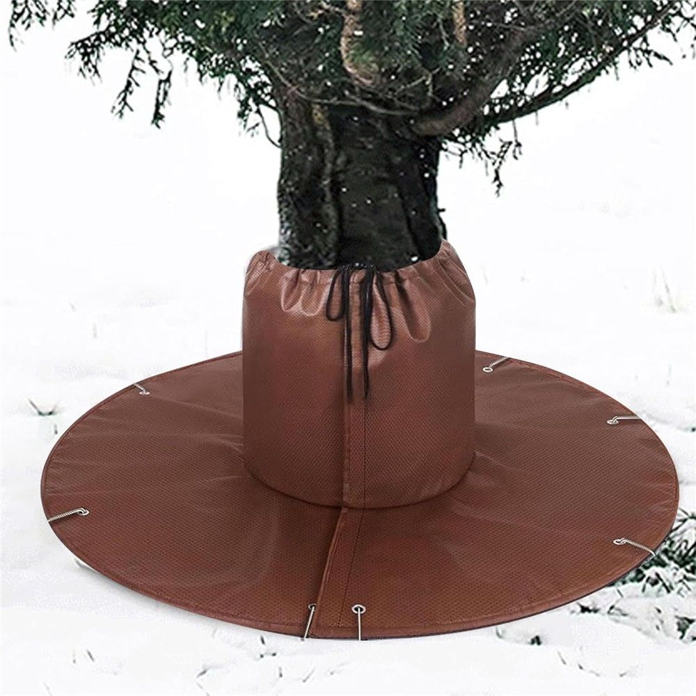 Winter Protection for Palm Trees Root - Palm Root Protection Bag, Thermal Plant Cover Protector with Drawstring for Plants and Trees, Reusable(brown) — image 3