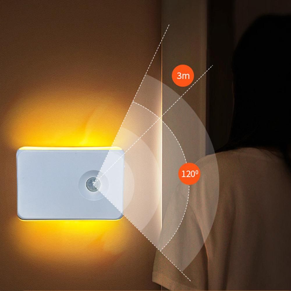 4Pcs Stair Lights Indoor Motion Sensor Night Light for Stairs Hallway - Warm White — image 4