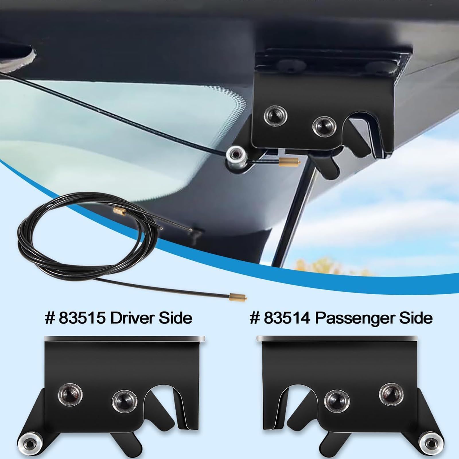 1 Pair 83515 & 83514 Truck Cap Rotary Latch Compatible with 100XL/XR/XQ/180XL 700 tonneau long performances and easy installation — image 5