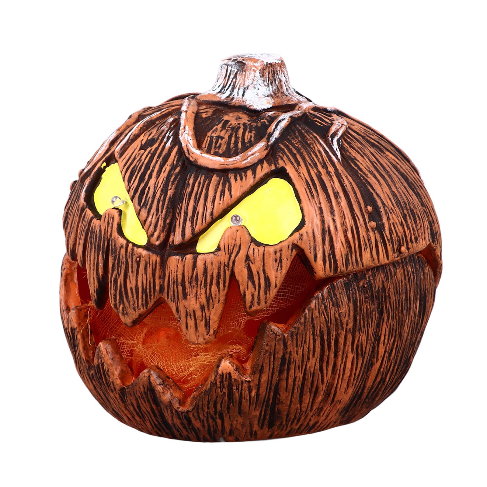 20cm Voice Activated Pumpkin Lifting Lighting Pumpkin Decoration for Indoor Lawn Table Halloween Haunted House — image 5