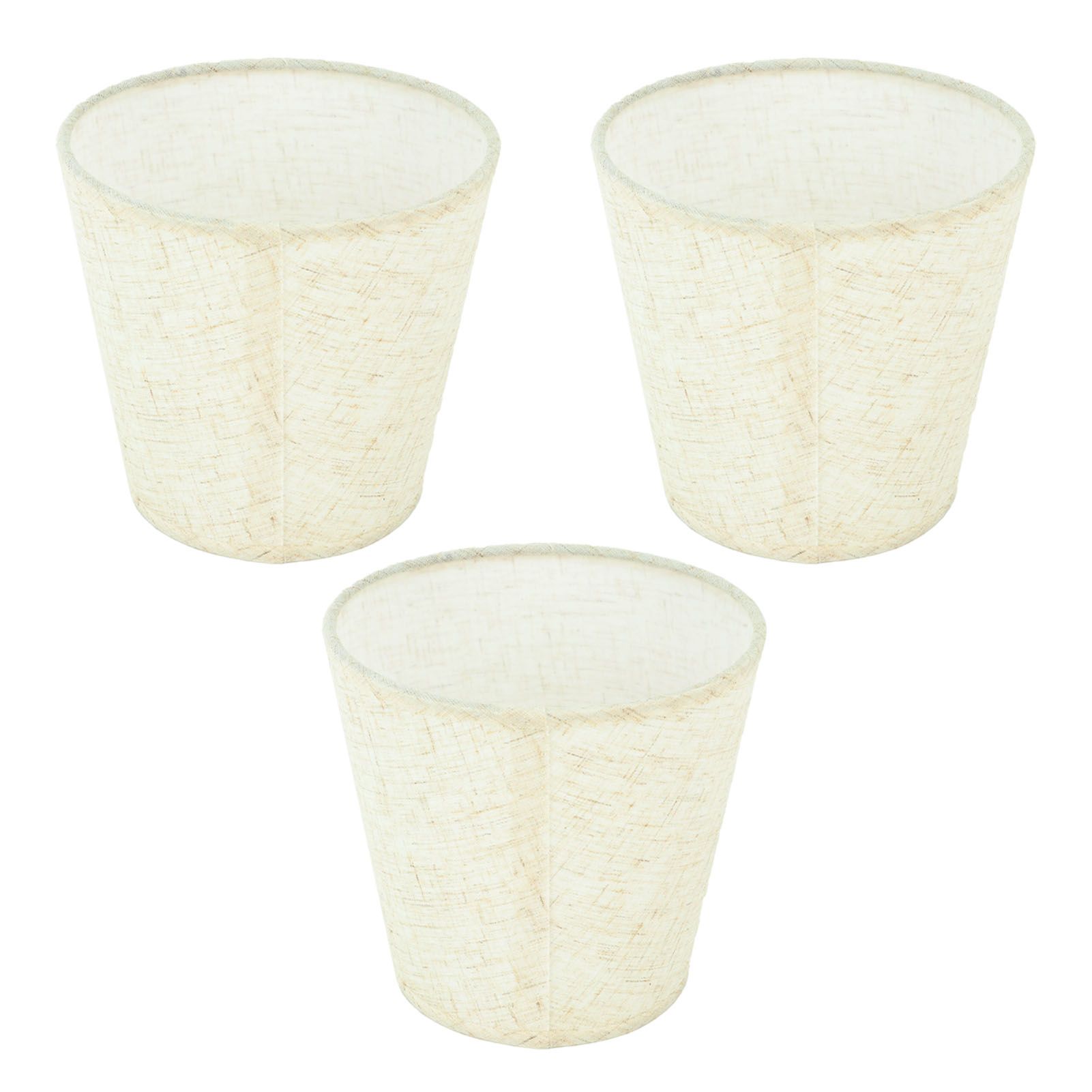 3Pcs Lampshades Hand Crafted Natural Linen Stylish Dustproof Barrel Chandelier Shades For Table Lamps and Floor Light โ image 5