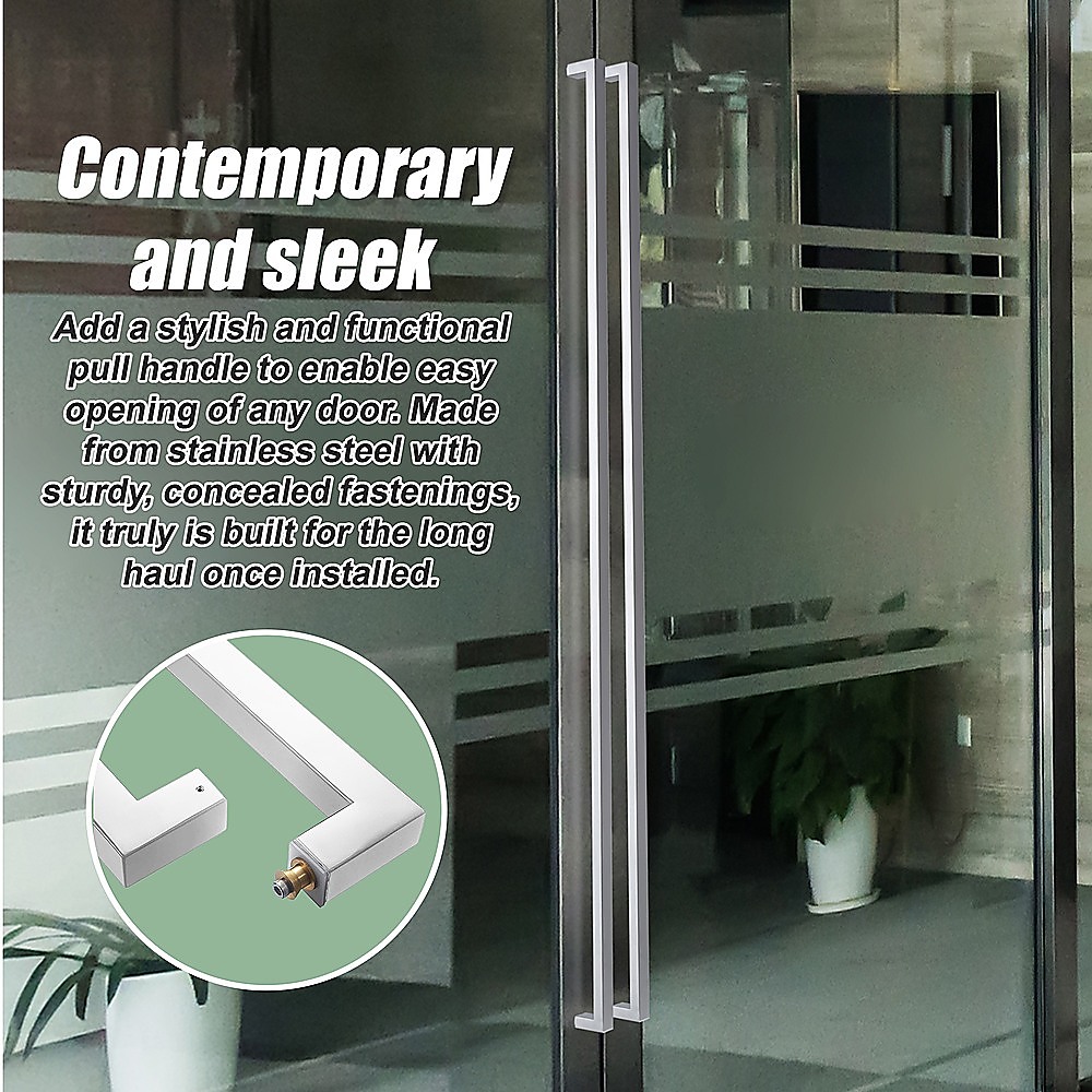 Entrance Door Pull Handle Brushed satin 800mm โ image 5