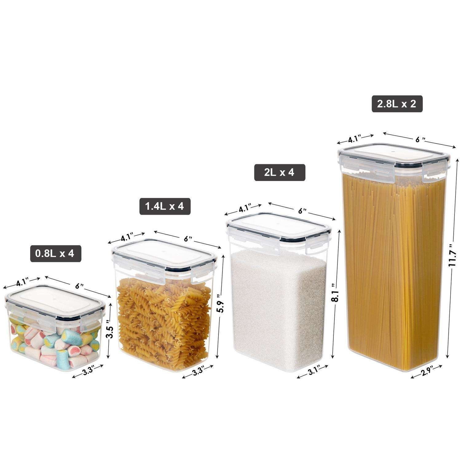 14-pack Transparent Food Storage Jars with Airtight Lids Kit โ image 2