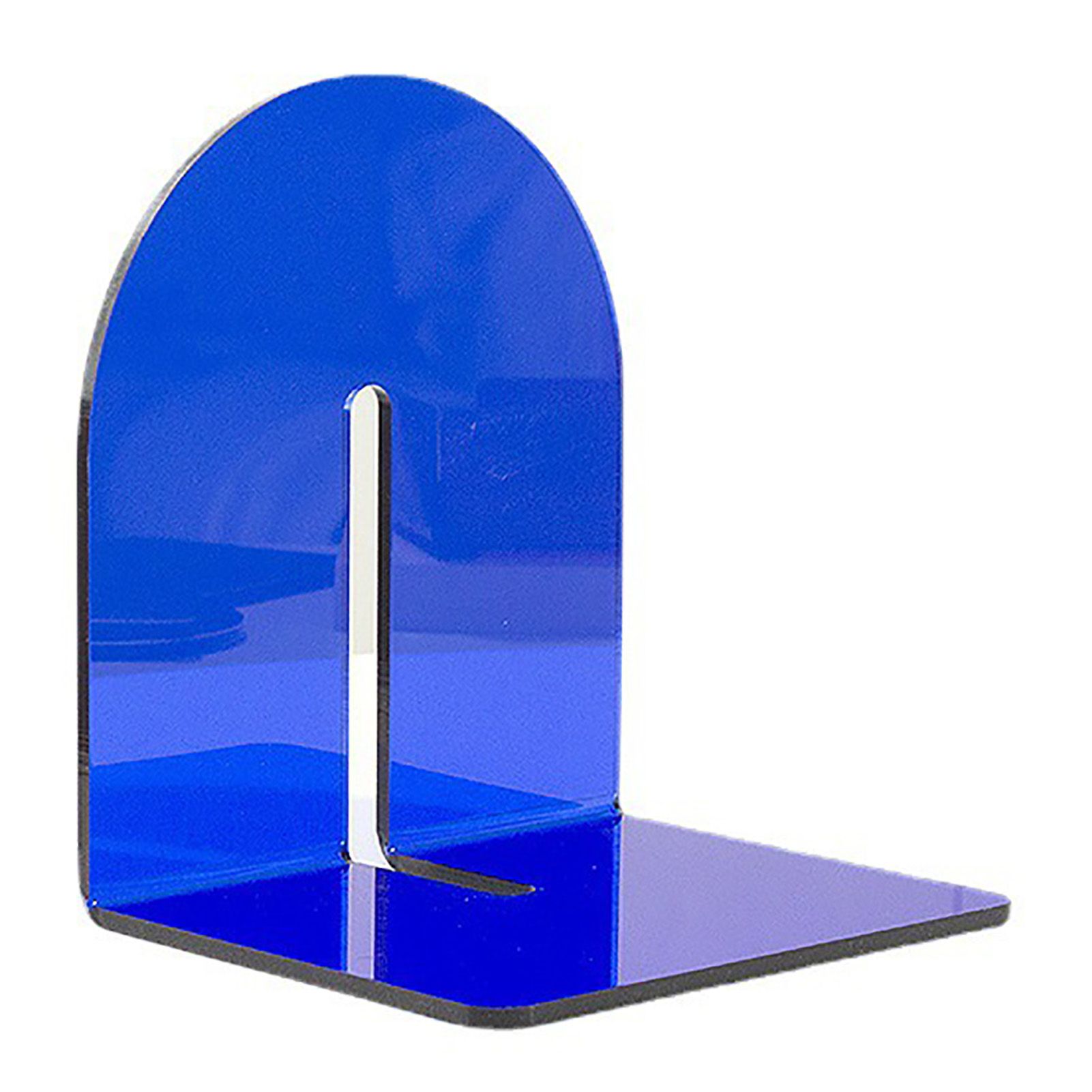Acrylic Book End Thickened L Shape Bookend Stopper Desktop Book Organizer for Home Library Office Translucent Blue โ image 4