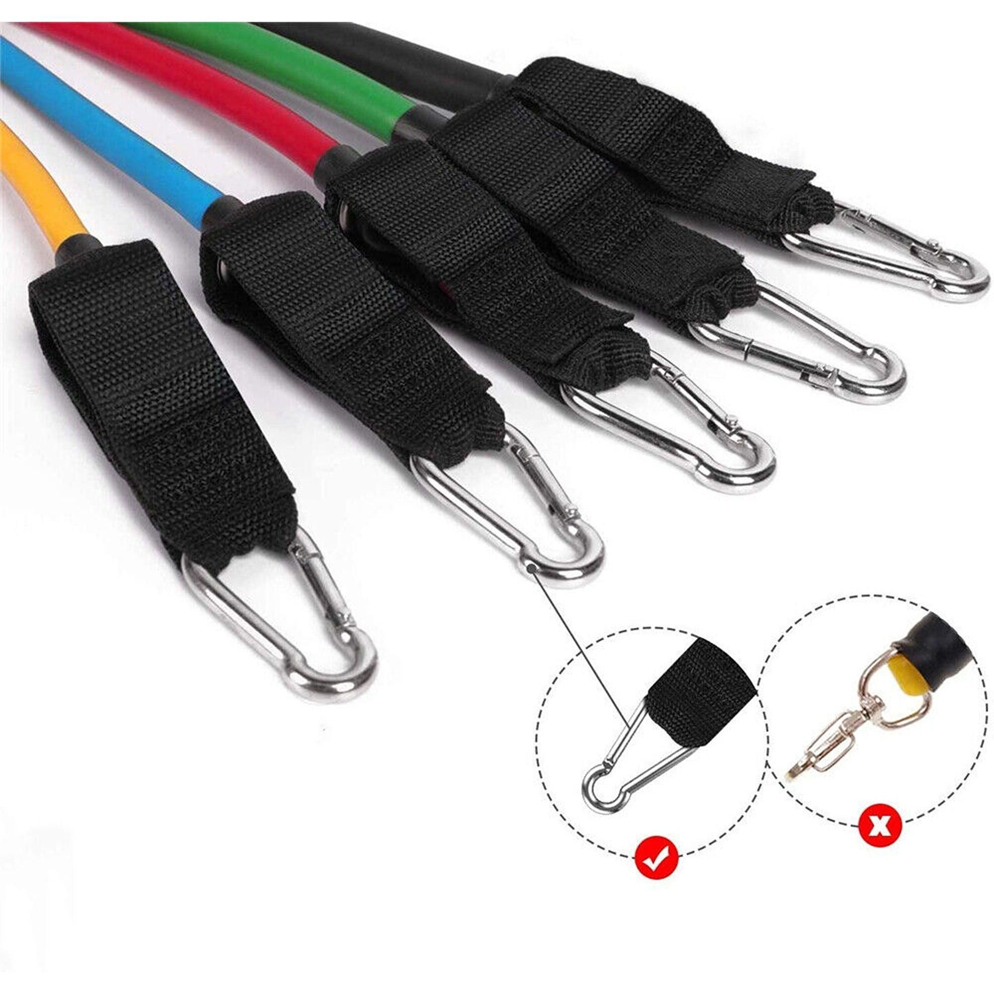 11pcs Resistance Band Set for Yoga Pilates and Fitness Exercises - 150lbs โ image 4