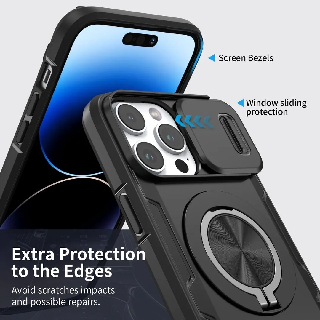2-in-1 Magnetic Sliding Lens Case, Black for iPhone 15 Pro — image 5
