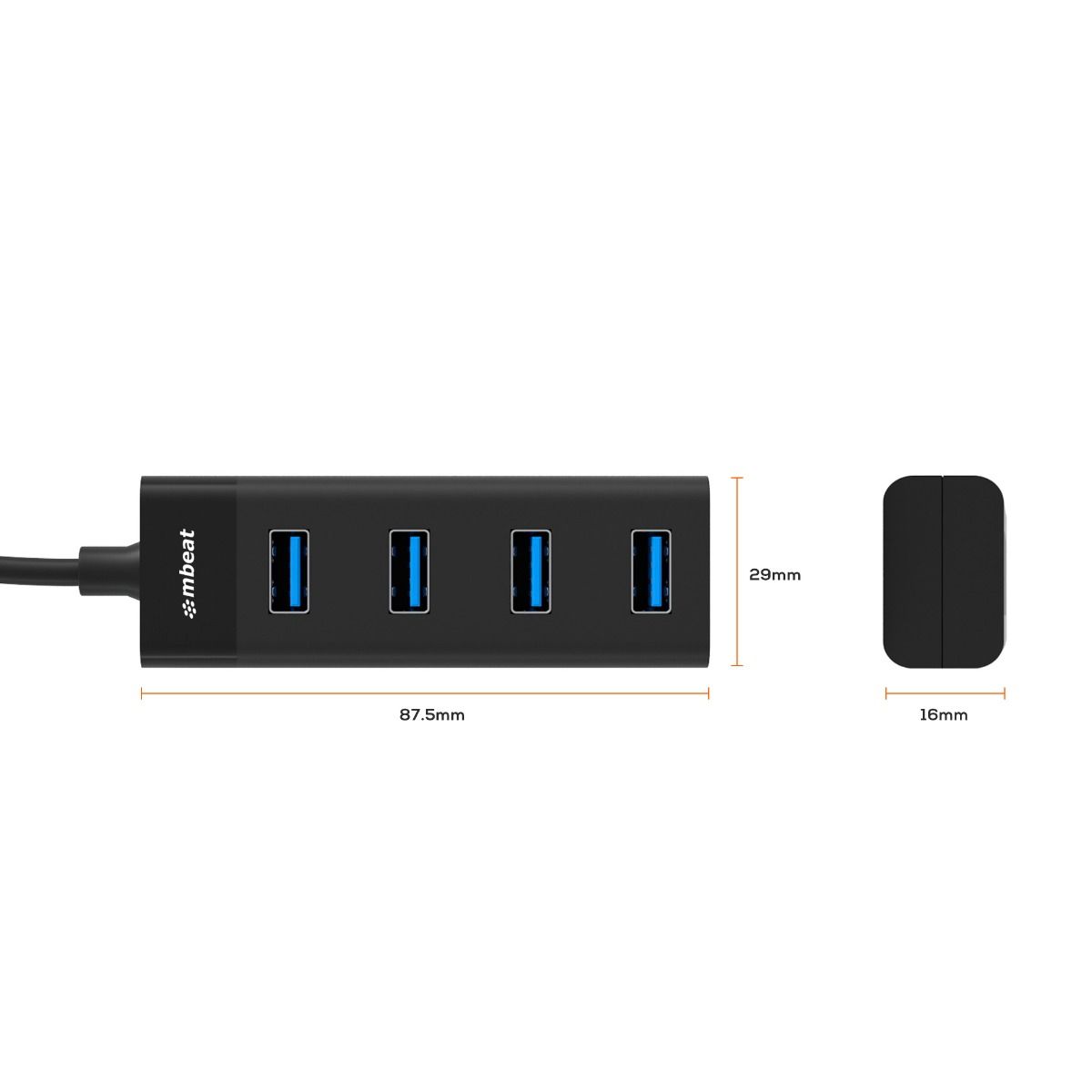 mbeat 4-Port USB-C Hub with USB-C DC Port — image 6